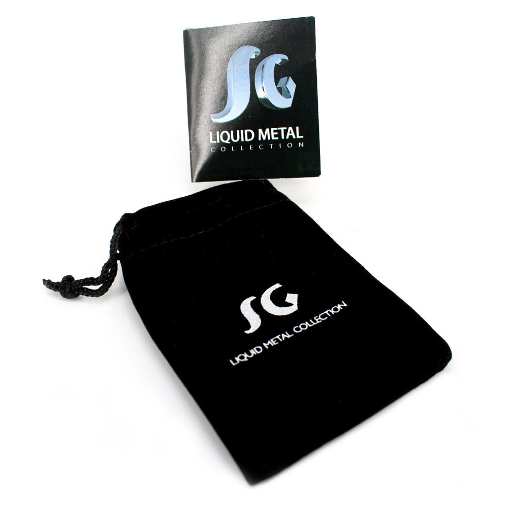 SG Liquid Metal ICE6-N Ice Collection (Chrome Finish) Earrings by Sergio Gutierrez