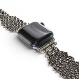 APPLE-1B-BLK (Black Chrome Finish) SG Liquid Metal Watch Band – Compatible with Apple Watch®