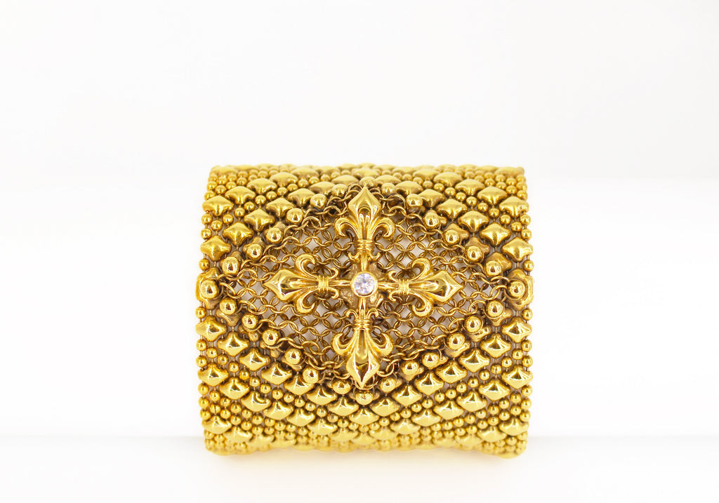 SG Liquid Metal Chainmail CMB7CR-AG (antique gold finish) Bracelet by Sergio Gutierrez