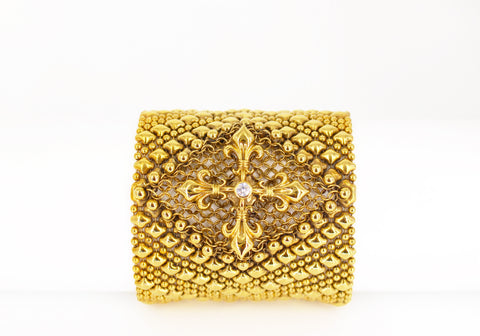 SG Liquid Metal Chainmail CMB7CR-AG (antique gold finish) Bracelet by Sergio Gutierrez