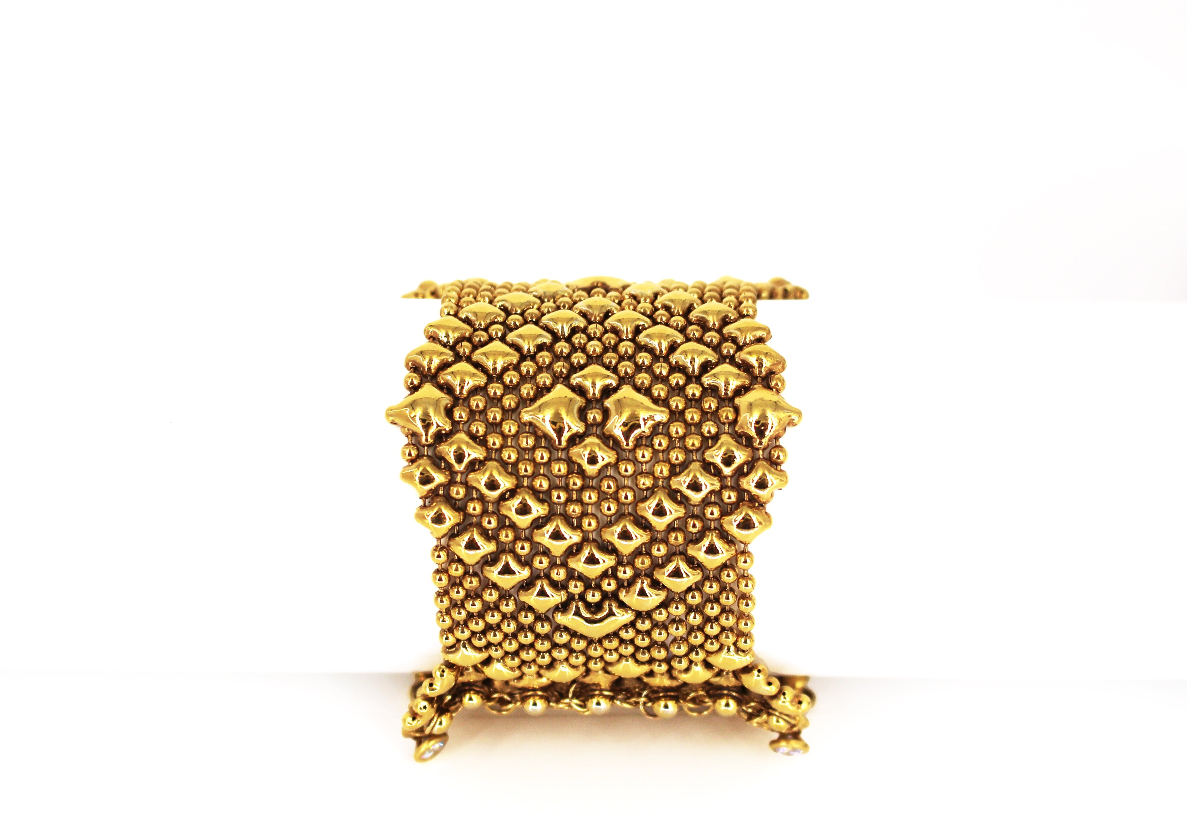 SG Liquid Metal Chainmail CMB9Z-AG (antique gold finish) Bracelet by Sergio Gutierrez
