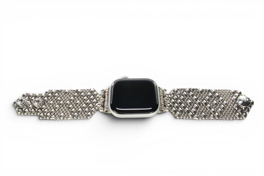 APPLE-2B-AS (Antique Silver Finish) SG Liquid Metal Watch Band – Compatible with Apple Watch®