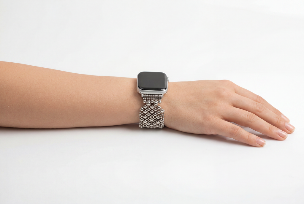 APPLE-2B-AS (Antique Silver Finish) SG Liquid Metal Watch Band – Compatible with Apple Watch®