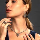 SG Liquid Metal MINI G-N Chrome Finish Necklace by Sergio Gutierrez