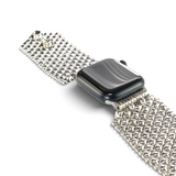 APPLE-WB8-AS Antique SILVER Finish Watch Band Compatible with Apple Watch® by Sergio Gutierrez