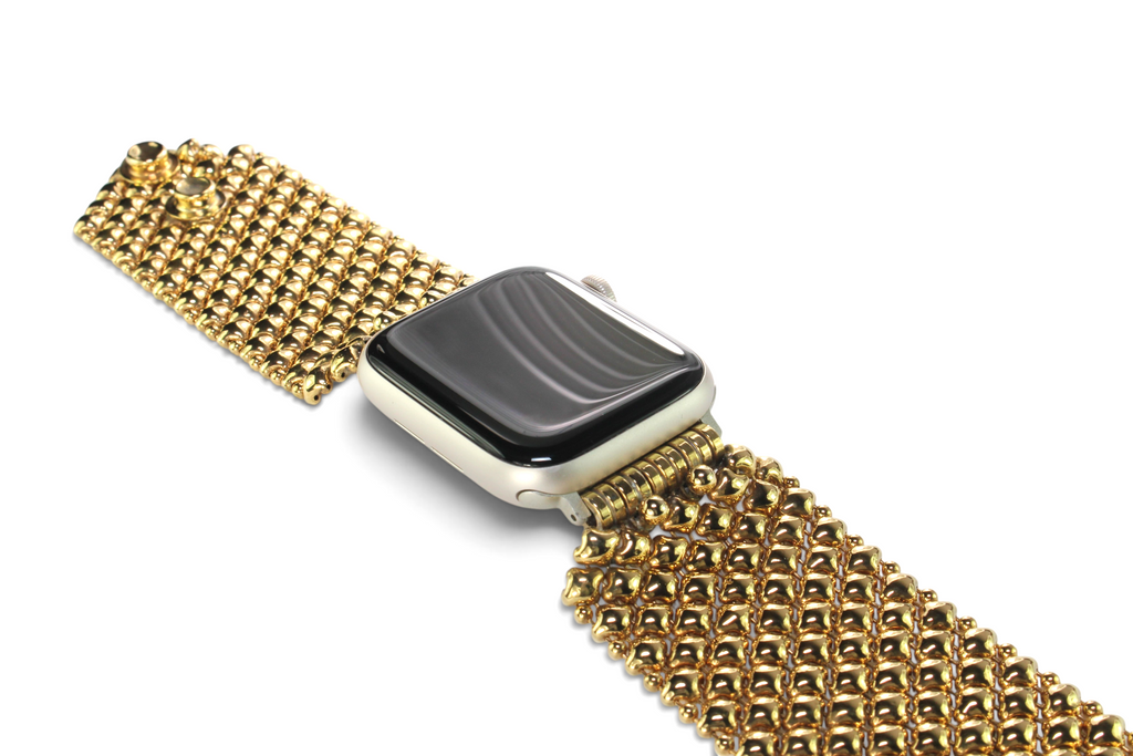 APPLE-WB8-AG Antique Gold Finish Watch Band Compatible with Apple Watch® by Sergio Gutierrez