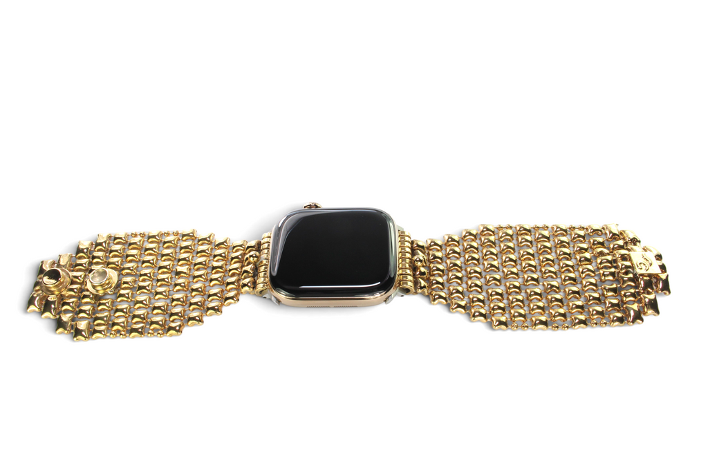 APPLE-WBQ2-AG Antique Gold Finish Watch Band Compatible with Apple Watch® by Sergio Gutierrez