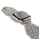 APPLE-WBQ2-AS Antique silver Finish Watch Band Compatible with Apple Watch® by Sergio Gutierrez