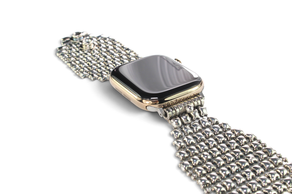 APPLE-WBQ2-AS Antique silver Finish Watch Band Compatible with Apple Watch® by Sergio Gutierrez