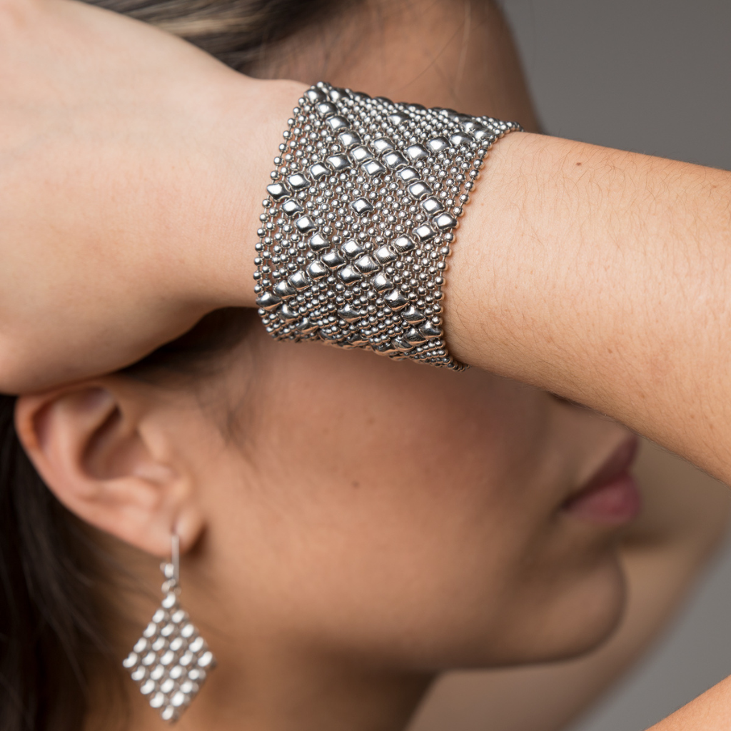 B10-N Chrome Finish Bracelet by Sergio Gutierrez
