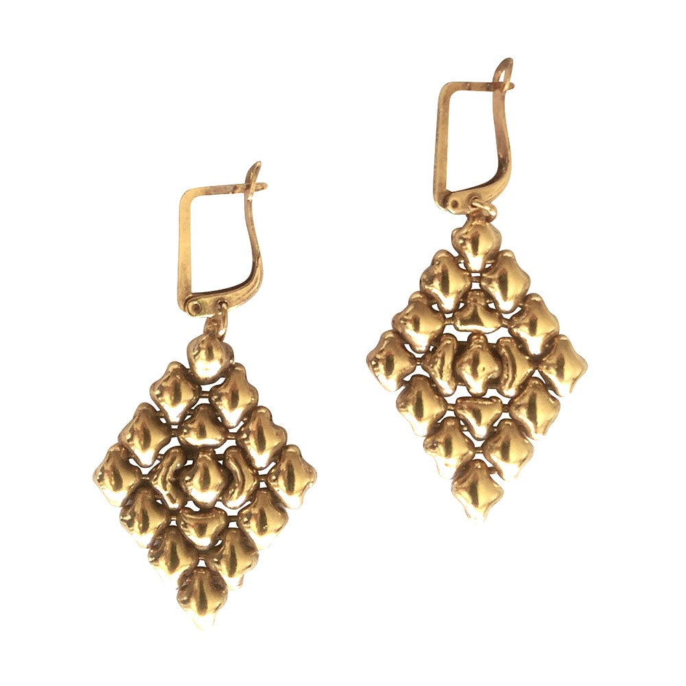 SG Liquid Metal E15-AG Antique Gold Finish EARRINGS by Sergio Gutierrez