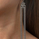 SG Liquid Metal E41-N Chrome Finish Earrings by Sergio Gutierrez