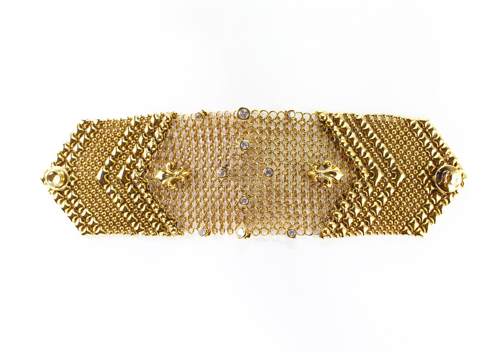 SG Liquid Metal Chainmail CMB4Z-AG (antique gold finish) Bracelet by Sergio Gutierrez