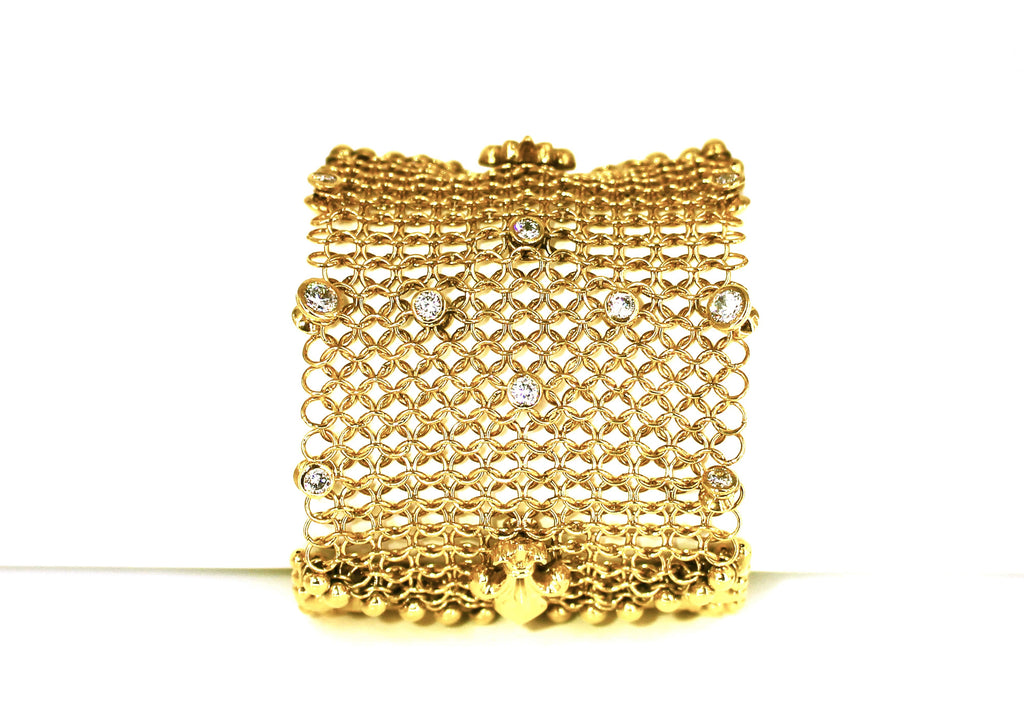 SG Liquid Metal Chainmail CMB4Z-AG (antique gold finish) Bracelet by Sergio Gutierrez