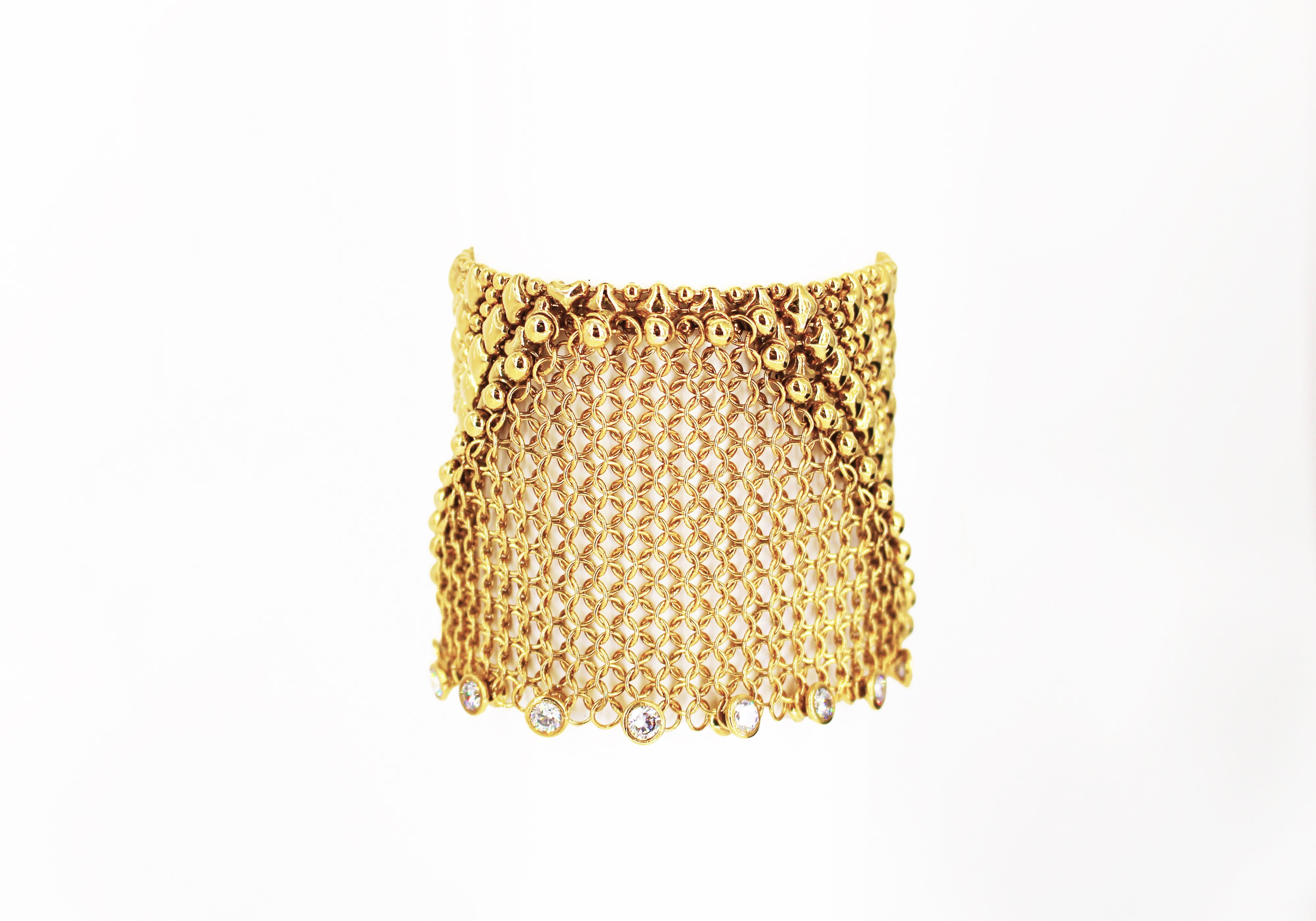 SG Liquid Metal Chainmail CMB6Z-AG (antique gold finish) Bracelet by Sergio Gutierrez