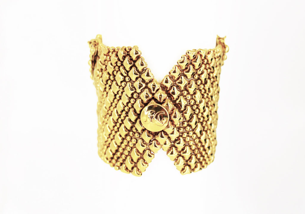SG Liquid Metal Chainmail CMB7CR-AG (antique gold finish) Bracelet by Sergio Gutierrez
