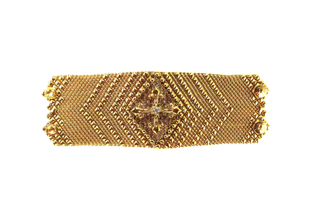 SG Liquid Metal Chainmail CMB7CR-AG (antique gold finish) Bracelet by Sergio Gutierrez