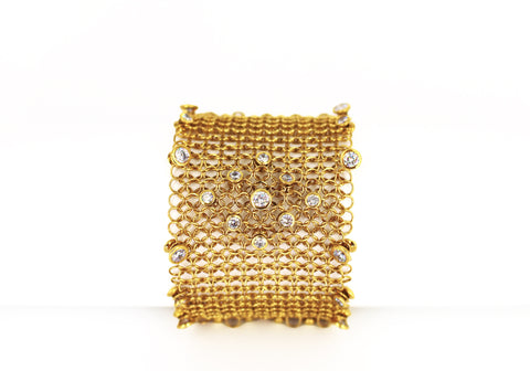SG Liquid Metal Chainmail CMB3Z-AG (antique gold finish) Bracelet by Sergio Gutierrez