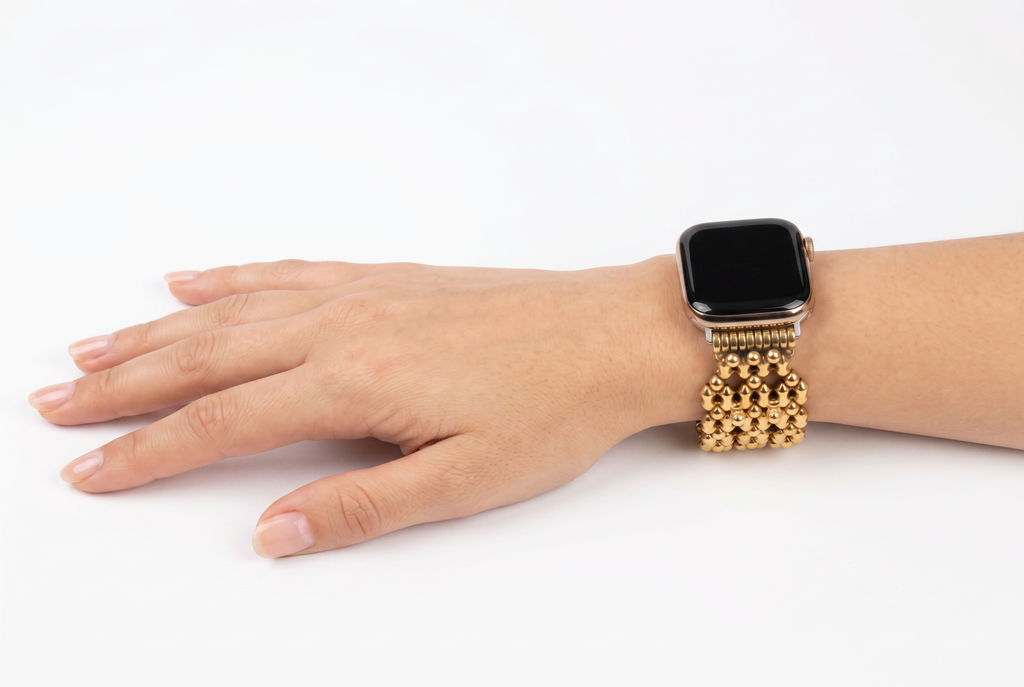 APPLE-WB42-AG Antique Gold Finish Watch Band Compatible with Apple Watch® by Sergio Gutierrez