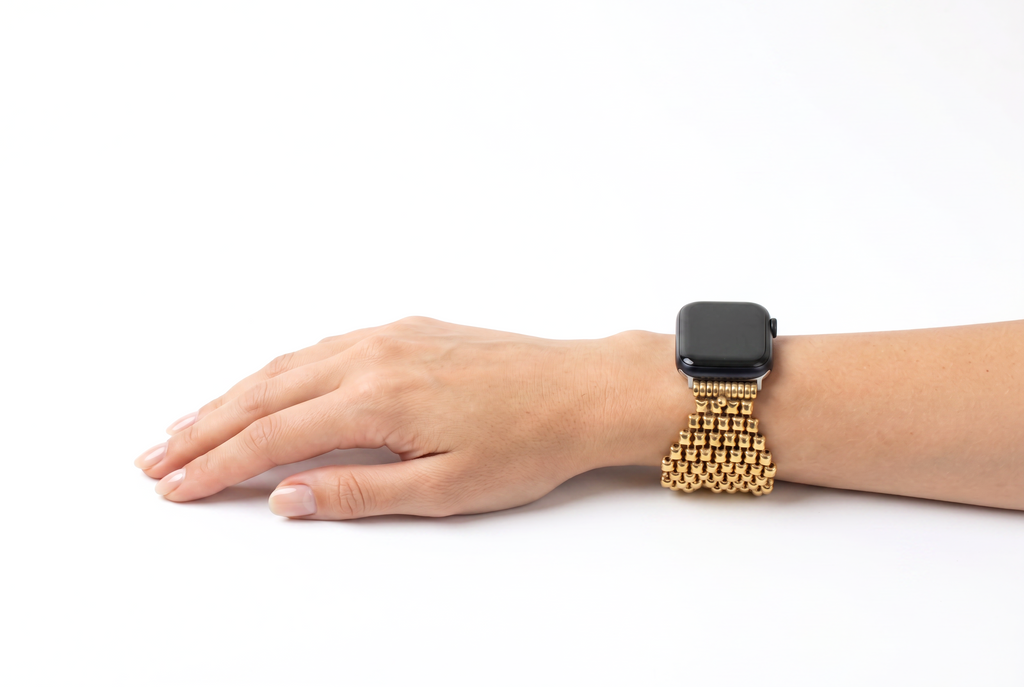APPLE-WBQ2-AG Antique Gold Finish Watch Band Compatible with Apple Watch® by Sergio Gutierrez