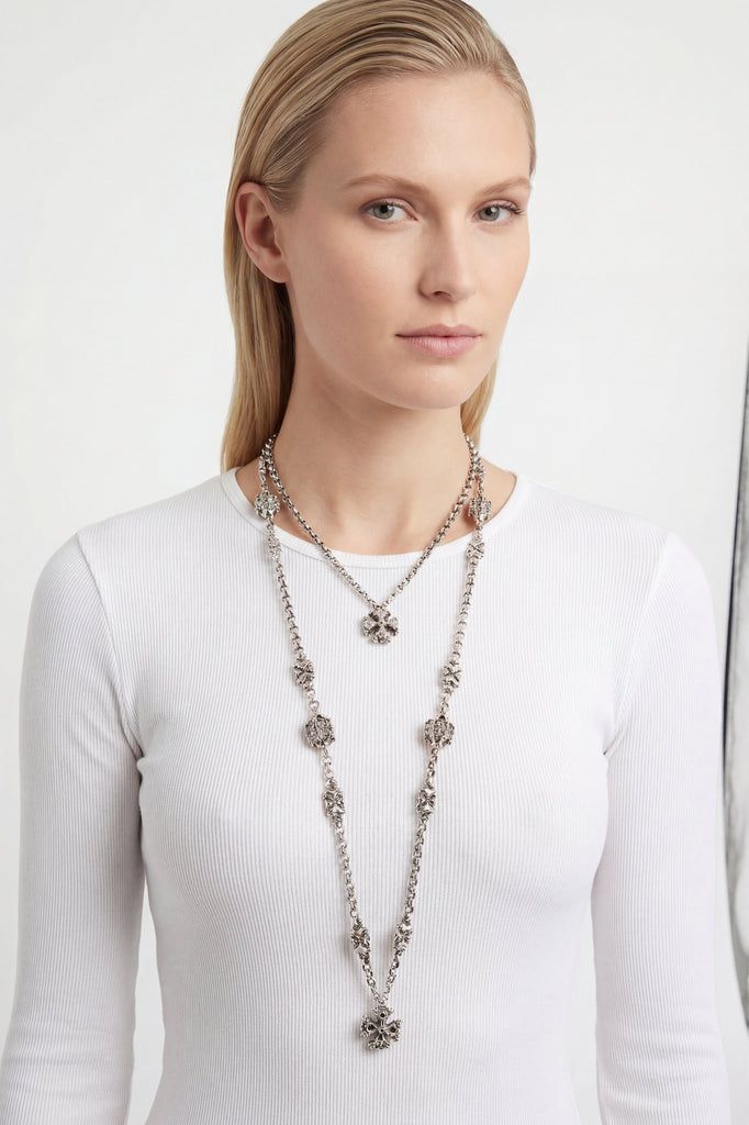 SG Liquid Metal CH6-AS Antique Silver Necklace by Sergio Gutierrez