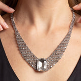 SG Liquid Metal ICN3-N Chrome Finish Necklace by Sergio Gutierrez
