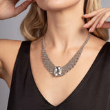 SG Liquid Metal ICN3-N Chrome Finish Necklace by Sergio Gutierrez