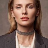 SG Liquid Metal C4 - AS Antique Silver Choker by Sergio Gutierrez