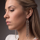 SG Liquid Metal E40-N Chrome Finish Earrings by Sergio Gutierrez