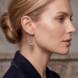SG Liquid Metal BXE1-N Chrome and Gold Finish Earrings by Sergio Gutierrez
