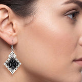 SG Liquid Metal PR-E1 – Antique Silver and Onyx Earring by Sergio Gutierrez