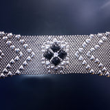 SG Liquid Metal PRB1- N –  Onyx - Chrome Finish and Onyx Bracelet by Sergio Gutierrez