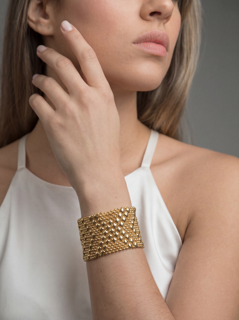 SG Liquid Metal B44 – G24K Gold 24k Finish Bracelet by Sergio Gutierrez