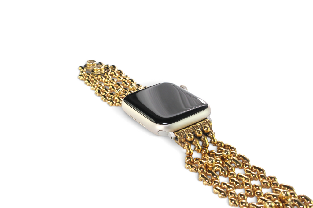 APPLE-WB42-AG Antique Gold Finish Watch Band Compatible with Apple Watch® by Sergio Gutierrez