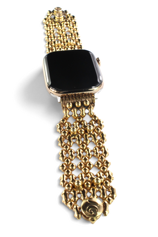 APPLE-WB42-AG Antique Gold Finish Watch Band Compatible with Apple Watch® by Sergio Gutierrez