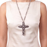 SG Liquid Metal LEN 3417 – Antique silver finish - Cross necklace by Sergio Gutierrez
