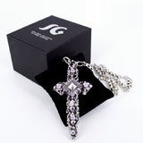 SG Liquid Metal LEN 3409 – Antique silver finish - Cross necklace by Sergio Gutierrez