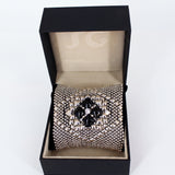 SG Liquid Metal PRB2-AS– Antique Silver and Onyx Bracelet by Sergio Gutierrez