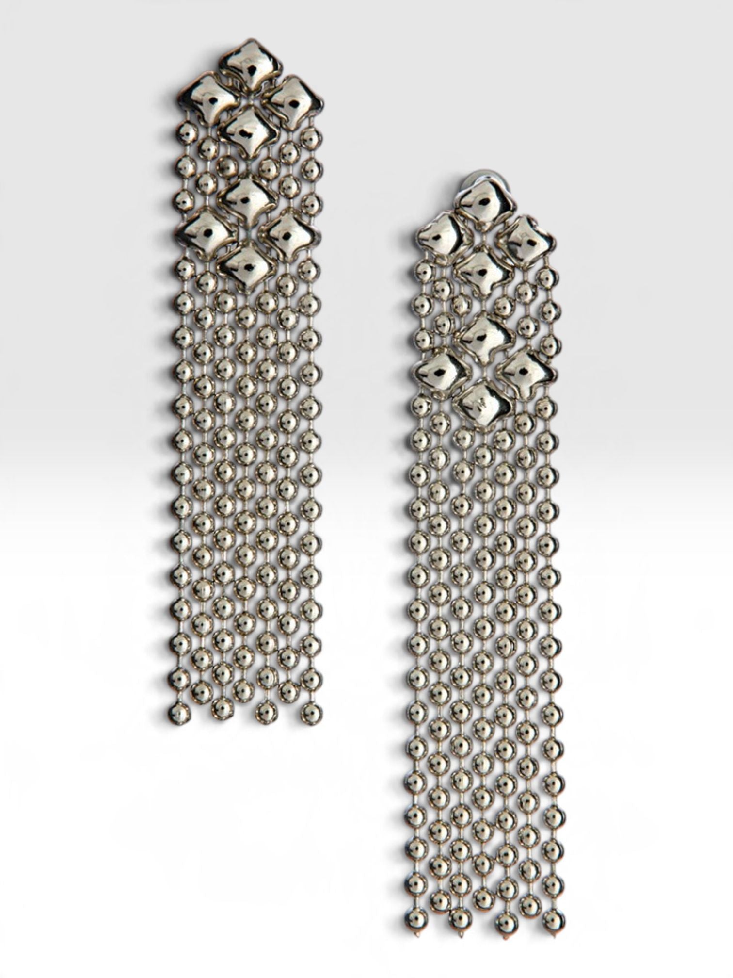 SG Liquid Metal E14 - AS Antique Silver Finish Earrings by Sergio Gutierrez