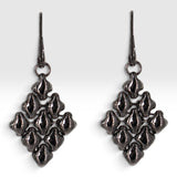 SG Liquid Metal E11-BLK Black Chrome Finish Earrings by Sergio Gutierrez