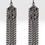 SG Liquid Metal E14-BLK Black Chrome Finish Earrings by Sergio Gutierrez