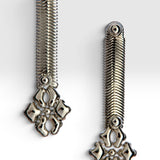 SG Liquid Metal SNE3 - AS Antique Silver Finish Earrings by Sergio Gutierrez