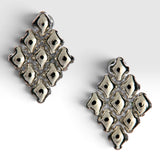 SG Liquid Metal E11 - AS Antique Silver Finish Earrings by Sergio Gutierrez