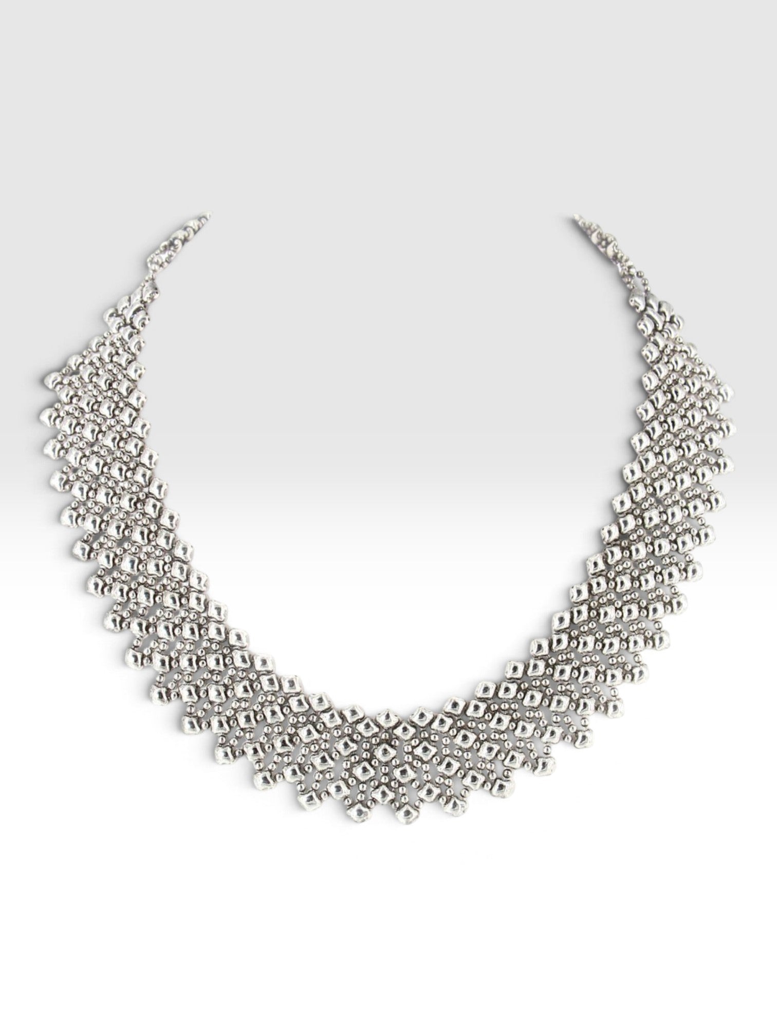 SG Liquid Metal N17-AS Antique Silver Necklace by Sergio Gutierrez