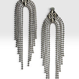 SG Liquid Metal E42 - AS Antique Silver Finish Earrings by Sergio Gutierrez