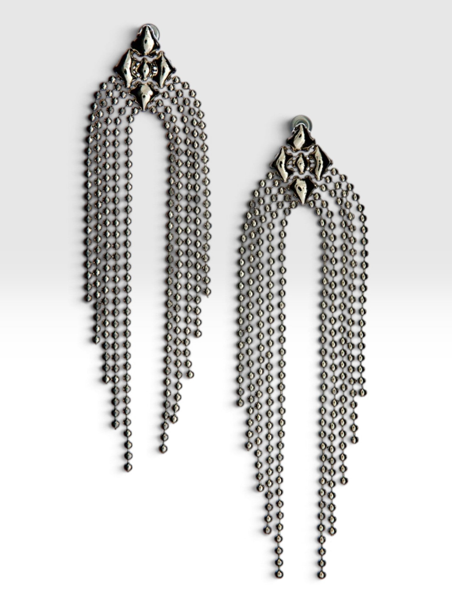 SG Liquid Metal E42 - AS Antique Silver Finish Earrings by Sergio Gutierrez