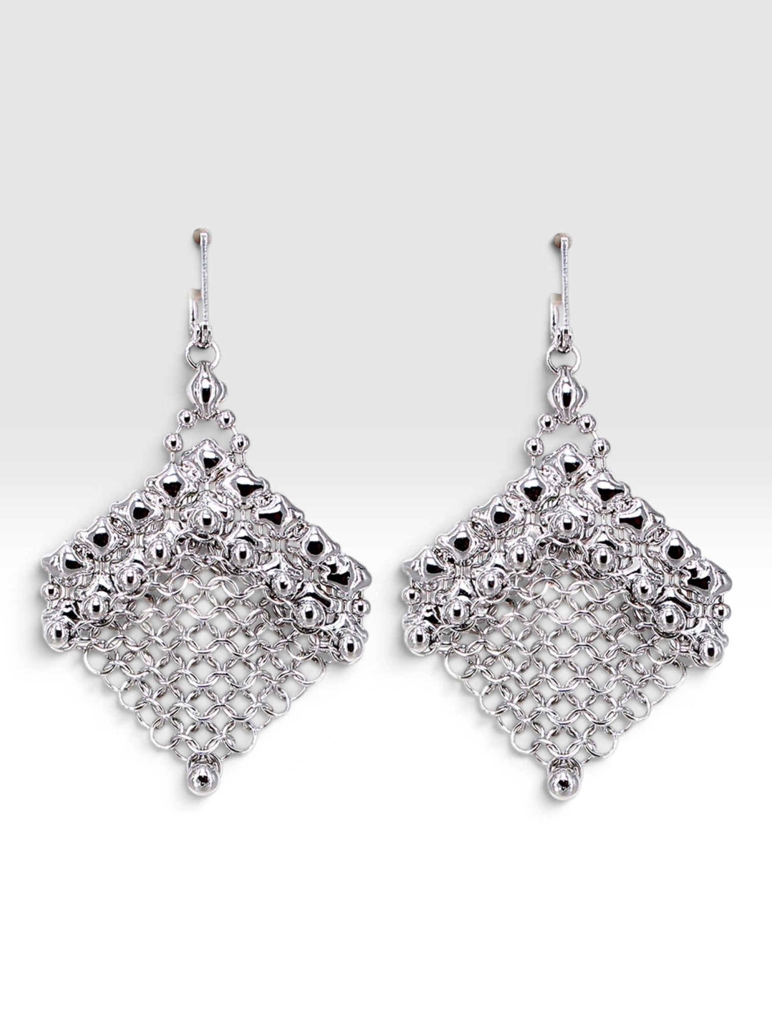 SG Liquid Metal Earring - Chainmail CME4-AS Antique Silver by Sergio Gutierrez