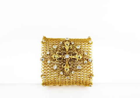 SG Liquid Metal Chainmail CMB8ZCR-AG (antique gold finish) Bracelet by Sergio Gutierrez