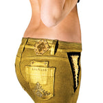 SG Liquid Metal 105 Gold Denim Jean by Sergio Gutierrez