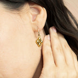 SG Liquid Metal E7-AG Antique Gold Finish EARRINGS by Sergio Gutierrez